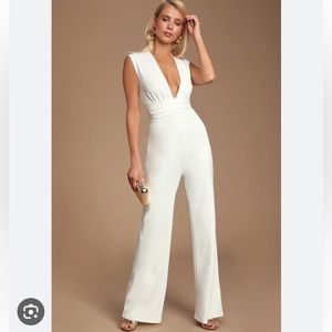 Silk Bridal Sleeveless Jumpsuit